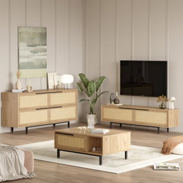 Hanah Home Conjunto de muebles de salón ON20-SU en Roble